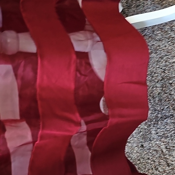 Roaman's Brick Red Short Sleeve Dress with Sheer Gauze Accents NWT - Picture 10 of 12